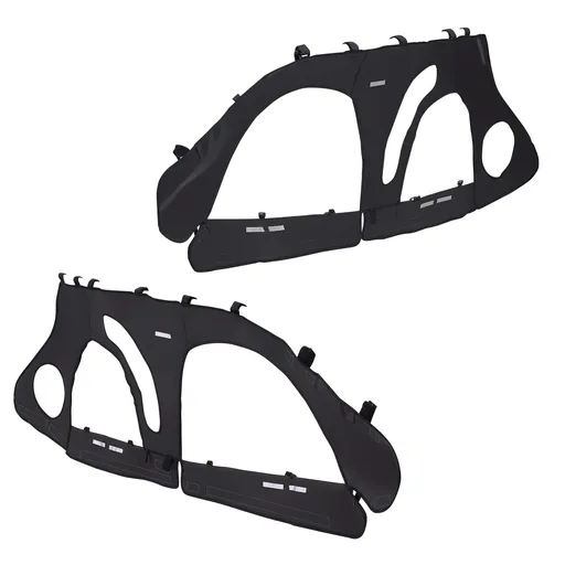 Cab Enclosure Upper Doors, Compatible with Polaris RZR PRO 2020-2024/Polaris RZR Turbo2022-2024, Soft Upper Doors, Upgraded Zipper UTV Soft Side Window Kit, Fit with Side Mirrors and Windshields