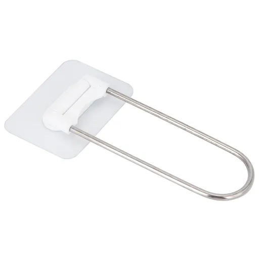 Clothes Hanger Organizer Stainless Steel UShape Wall Storage Rack for Bathroom Balcony White