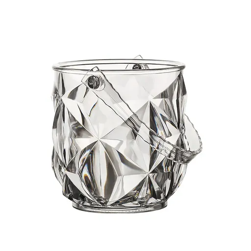 Acrylic Ice Bucket Transparent Champagne Cooler Home Bar Wine Chiller Bucket - Diamond