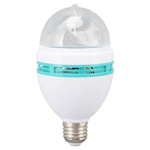 Dancing Light Bulb E26 Base RGB Auto Changing Safe Stable ABS PC Rotating Light Bulb for Party Bar Wedding 85‑260V