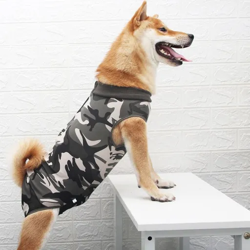 Ada Dog Post Surgery Recovery Clothing Striped Camouflage XXXL