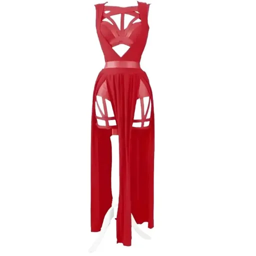 House Of Dasein Anime Yor Forger Cosplay Lingerie Nightdress Sleeveless Bandage Vest Dress Mesh Pajamas - 5Xl - Style 2