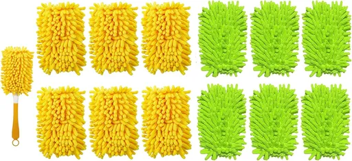 6+6 Reusable Duster Refill Compatible with Swiffer Hand Duster - 360 Heavy Duty Dusters Refills - Microfiber Ceiling Fan Duster for Swiffer Dusters Extended Handle(Handle is Not Included)
