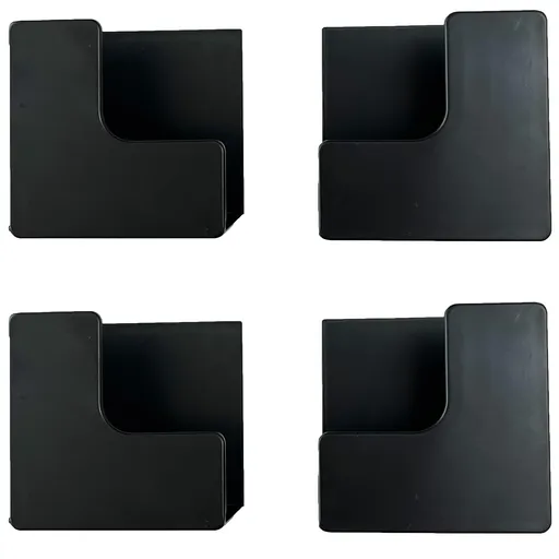 4 Pieces Adjustable Foldable Phone and Tablet Stand for Desk, Travel and Video Calls, Universal Holder with Stable Viewing Angle, Black