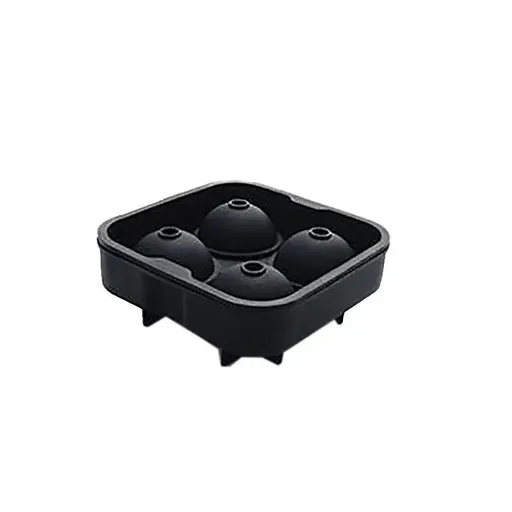 Large Ice Cube Tray Ball Maker Big Silicone Mold Sphere Whiskey Round Mould - Circular 4 grid