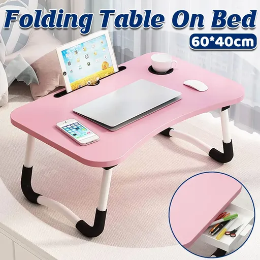Folding Bed Desk Floor Computer Small Table Portable Adjustable Sturdy Durable
