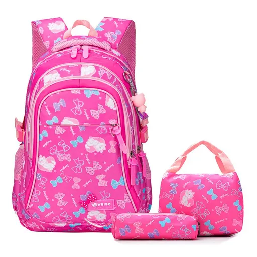 Backpack for Girls Cute School Backpacks for Girls Kindergarten Elementary Preschool Middle Kids School Bags with Lunch (Purple)