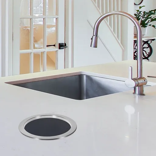 Embedded Stability Trash Chute Lid in Stainless Steel for Kitchen 1Pcs