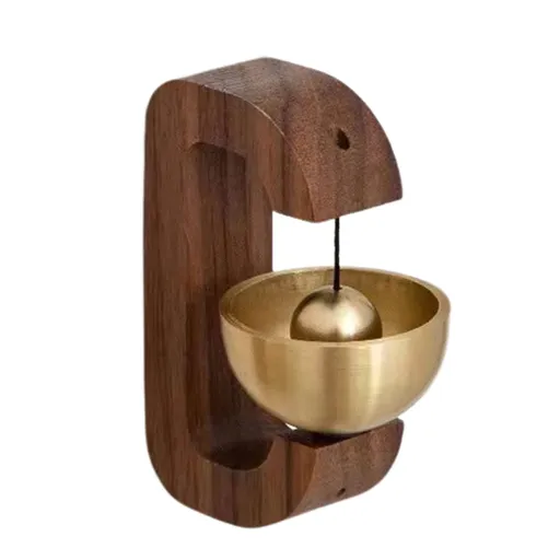 Shopkeepers Bell for Door Opening - Hanging Magnetic Attached Wood Doorbell | Unique Wood Door Chime Ornament and Hanging
