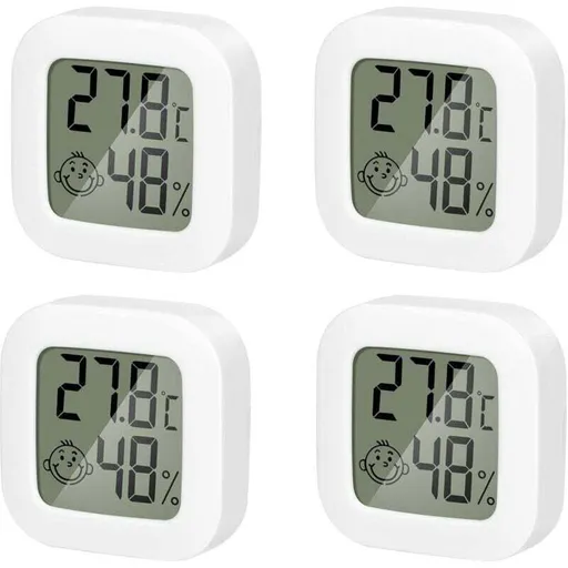 Pack Interior Thermometer Mini Hygrometer Temperature Monitor with Air Icon Comfortable for Kitchen Baby Room Greenhouse Office