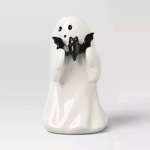 Creative Resin Middle Finger Ghosts Halloween Decorations 8CM Crafts Bat Ghost Compatible with Spranks Garden Decor
