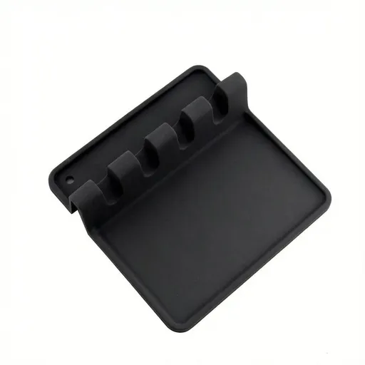 Extra large black silicone spoon holder, suitable for stove tops, bisphenol A free kitchen countertop utensil holder