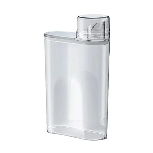 Clear Laundry Detergent Dispenser | 43oz Capacity | Holds Liquid Soap, Fabric Softener & Powder | Leak-Proof with Sealing Ring | 9.45x5.31x2.16in | Laundry Room Organization