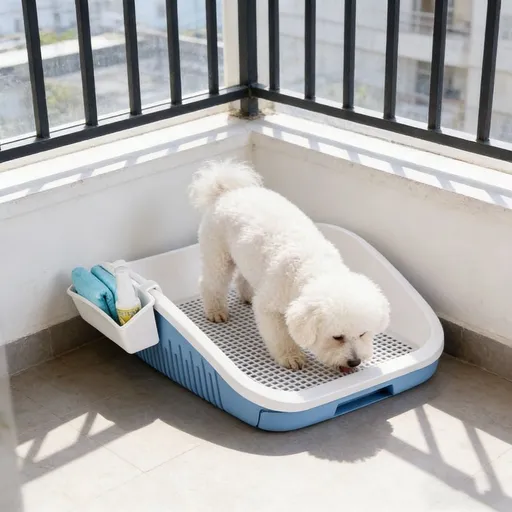 Dog Toilet with Drawer - Potty Box for Small Medium Dogs, Plastic Litter Tray with Low Entry, Easy Clean Indoor Pet Toilet Training System for Home Balcony Bathroom Use, Dog Potty Training Tray, Gray