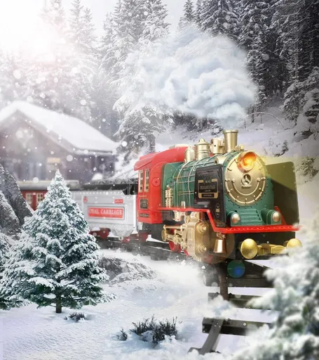 RC Track Train Set with Steam Effect