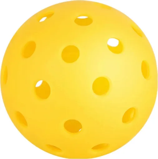 Outdoor Pickleballs 4 Pack 40-Hole PP Pickleball Balls 74mm Durable Practice Training Balls with Storage Box - Yellow