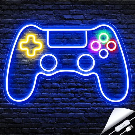 Game Controller Neon Sign for Gamer Room Decor - Gaming Neon Sign for Teen Boy Room Decor 41x27cm Wall decoration