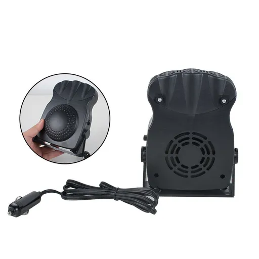 12V Car Heater, Portable 3 Hole Windshield Defogger Defroster, Fast Heating, Plug into Cigarette Lighter