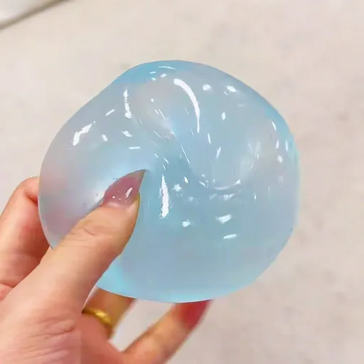 1pc Blue Moldable Slow Rebound Coconut Oil Handmade Squeezing Ball 6cm Round Malt Stress Relief Toy Ideal Holiday Birthday Halloween Christmas Gift Valentine s Day Gift
