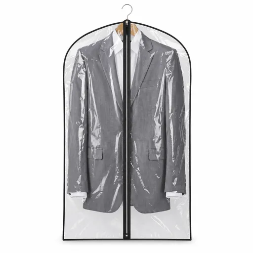 1x Suit Cover with Zipper Garment Clothing Coat Jacket Storage/Protector (60x137cm)