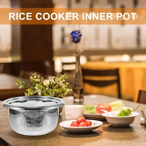 Stainless Steel Inner Pot Replacement for Rice Cooker, Bowl for Household Use, 1 Set