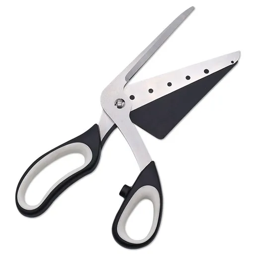 Pizza Scissors Cutter One-Handed Operation Stainless Steel Pizza Spatula Slicer Stainless Steel All-In-One Pizza