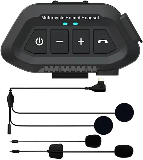 Motorcycle Helmet Headset, Bluetooth headset for motorcycle helmet, Bluetooth motorcycle headset 1200 mAh, Bluetooth 5.3