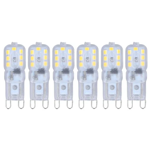 G9 Bulb Dimmable Eye Protection Energy Saving 14 LEDs 3W Light Bulb for Chandelier Table Lamp 6pcs Natural Light 220V