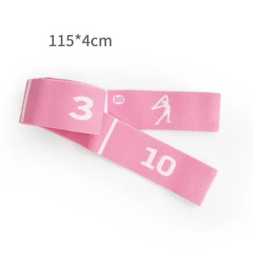 10 Grid Peach Pink | Gentle Stretch Resistance Band | Christmas Soft Fitness Gift | for Women Mild Body Stretching