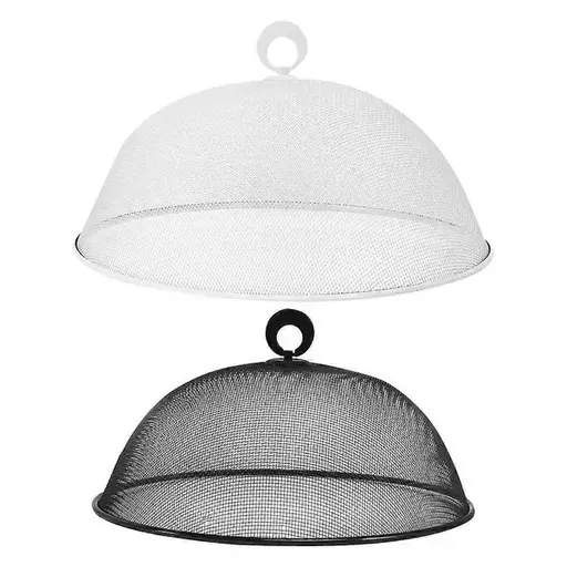 2 Pack Stainless Steel Mesh Food Covers with Top Handles for Outdoor Dining, Picnics, BBQs and Fly Protection,30 cm