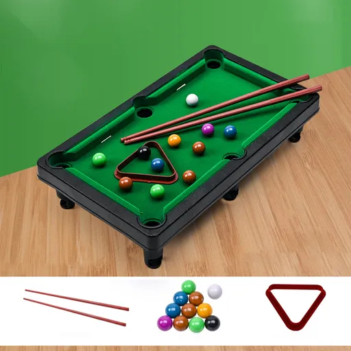 Tabletop Pool, Mini Pool Table Table Billiards Game Set With 2 Sticks & 11 Balls Home Office Desk Stress Relief Games Children's Gifts，Travel-Friendly & Office Desk Games, Bartop, or Home Use 27.5x19.2x7.5cm(12x6.9x2.8in).