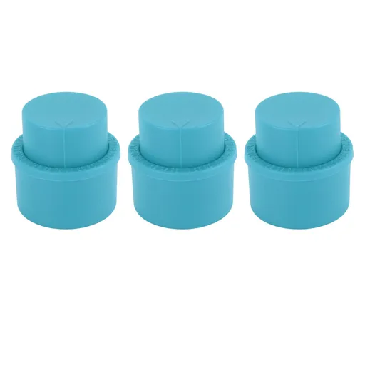 3pcs Soda Bottle Stopper Professional Press Type Sealing Reusable Beverage Bottle Covers for Soda Beverage Bottles Blue