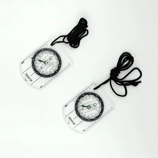 Orienteering Compass - Boy Scout Compass Kids - Children Compasses for Map Reading - Baseplate Compass Survival（2pcs）