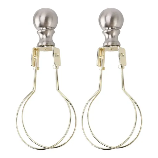 2pcs Lamp Bulb Clip Adapter Modern Stylish Metal Lampshade Holder Adapter Clip On Lampshade Adapter for Living Room Bedroom Gold