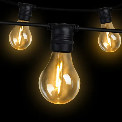 Festoon String Lights 68m Outdoor LED Bright and Mellow Glow Water Resistant