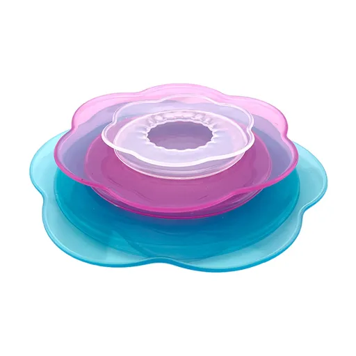 Closure Bags and Lids and Boxes , Multifunctional Petal Silicone Fresh Keeping Cover Silicone Elastic Stretch Cover Silicone Bowl Reusable Food Storage for Various Food Containers As shown