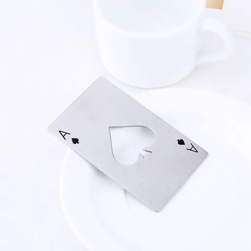 Bar Tool Bottle Soda Beer Cap Opener Wine Playing Card Ace of Spades Poker AC