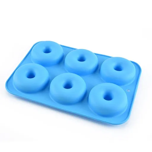 Silicone Donut Mold for 6 Doughnuts, Set of 2. Food Grade Silicone Bagels Baking Pan, Non-Stick, Dishwasher Safe