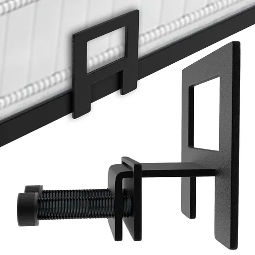 Non Slip Mattress Gaskets for Bed Frame, 6 pcs Mattress Holder in Place Gripper, Anti-Slip Baffle Fit for Metal Bed Frames, Black