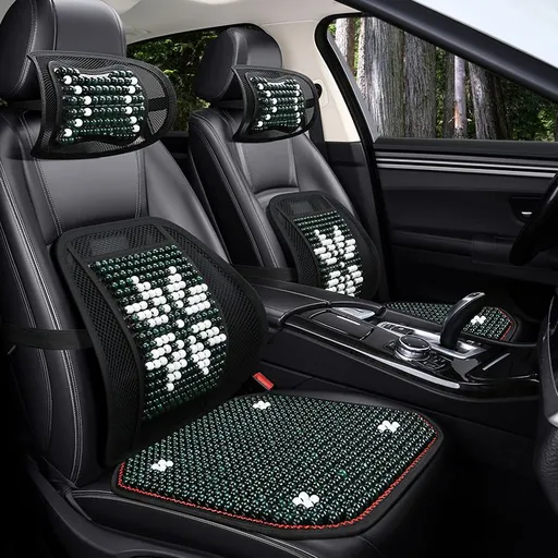 Wooden Beads Car Seat Cushion Yi Nirui Summer Cool. Maple Leaf Green piece