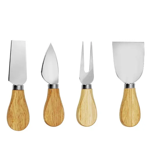 4 Cheese Knives Set - Cheese Knife,Cheese Fork,Cheese Slicer,Butter Knife - Mini Premium Stainless Steel Cheese Knife Set