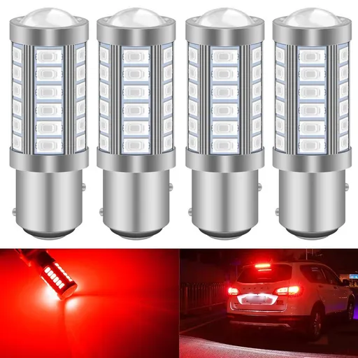 4-Pack Bright LED Replacement for Car Incandescence Bulb RV Camper Brake Turn Lamp Lights DC 12V