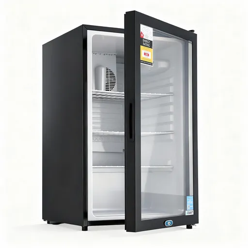 Devanti 105L Bar Fridge Glass Door Mini Fridge Countertop Cooler Black
