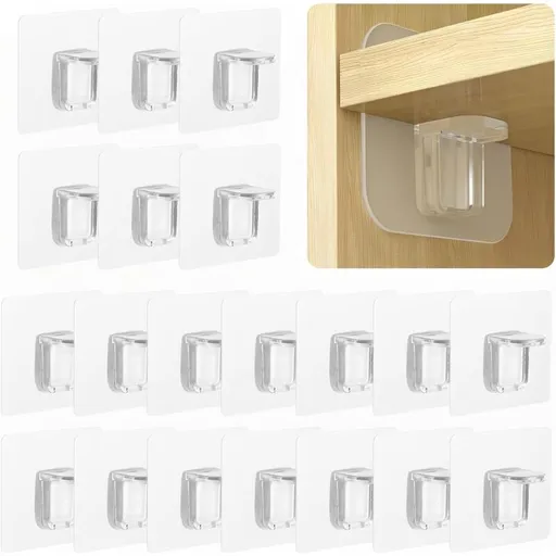 20 pcs Punch-Free Adhesive Wall Brackets - Fixed Wall Mount - Triangle Support Boards