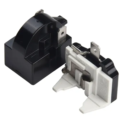 1 Set Refrigerator Ptc Starter Relay Replacement Compressor Overload Protector For Mini Fridges Coolers Easy To Install 2pin-12ohm+1/3HP