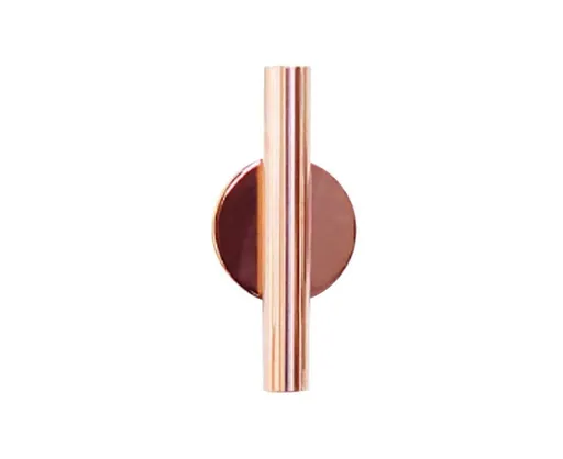 Wall Mounted Adhesive Metal Dried Flower Vase Tube Home Garden Balcony Decor-Rose Gold