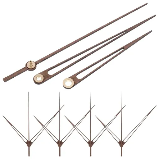 5Sets Creative Wooden Clock Hands with Copper Sleeve for Durable DIY Wall Clock Accessories