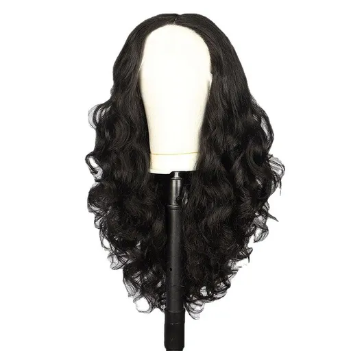 Lace 26in-Lacefrontal Hand Tied Glueless Synthetic With Natural Density Preplucked Hairline (black）