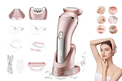 3 in 1 Epilator Electric Razors Kit Electric Shaver for for Women Hair Remover for Face Chin Arm Leg Armpit Bikini Trimer Shaver