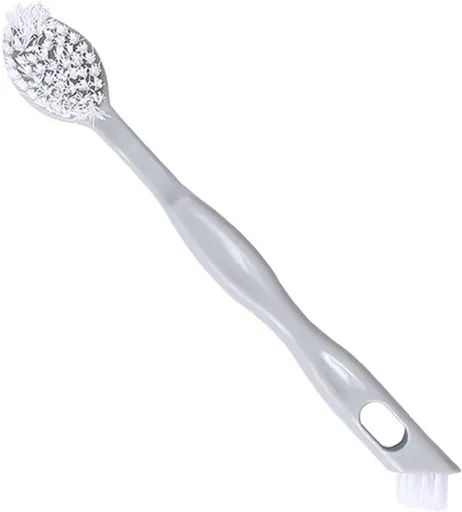 Sneaker Cleaner Brush, Multi Functional Shoe Brush Double Sided Washing Plastic Scrub for Stains (grey)